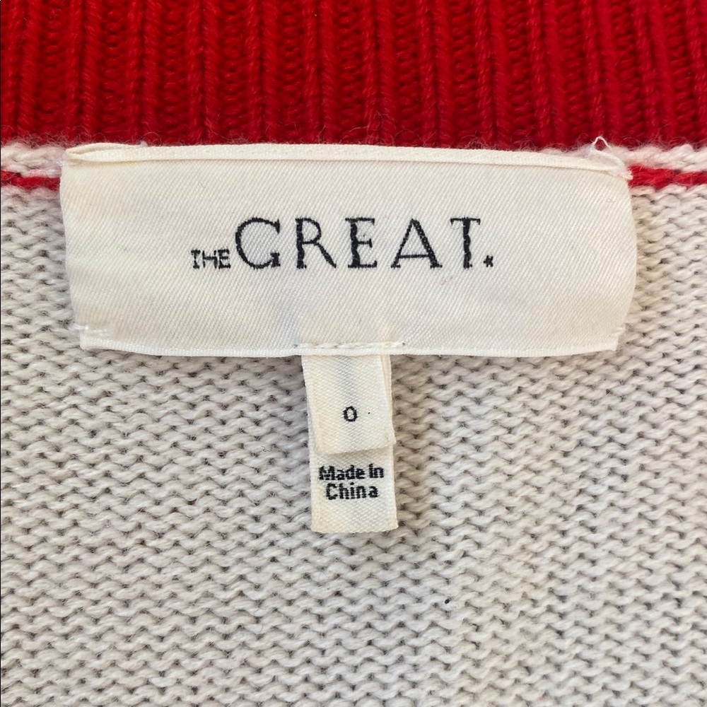 The Great. Varsity striped button down wool cardigan sweater size XS - Picture 5 of 7